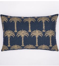 Marrakech Palm Cushion 40 x 60cm by Barneby Gates Midnight Blue Marrakech Palm Cushion 40 x 60cm by Barneby Gates Midnight Blue