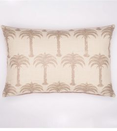 Marrakech Palm Cushion 40 x 60cm by Barneby Gates Soft Gold Marrakech Palm Cushion 40 x 60cm by Barneby Gates Soft Gold