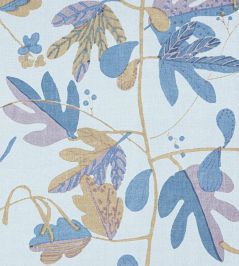 Matisse Leaf Fabric by Thibaut Lavender and Blue Matisse Leaf Fabric by Thibaut Lavender and Blue