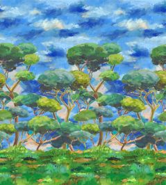 Matsu Mural by Designers Guild Cobalt Matsu Mural by Designers Guild Cobalt
