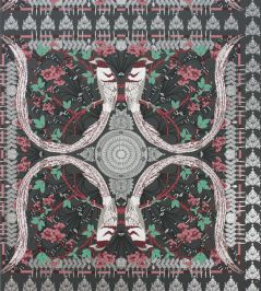 Lyrebird Wallpaper by Matthew Williamson Black Lyrebird Wallpaper by Matthew Williamson Black