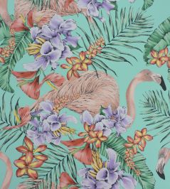 Flamingo Club Wallpaper by Matthew Williamson Jade/Lavender/Coral Flamingo Club Wallpaper by Matthew Williamson Jade/Lavender/Coral