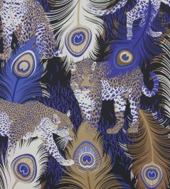 Leopardo Wallpaper by Matthew Williamson Black/Electric Blue/Metallic Bronze Leopardo Wallpaper by Matthew Williamson Black/Electric Blue/Metallic Bronze