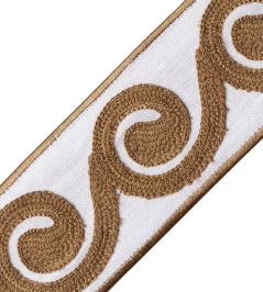 Maui Embroidered Border Trimming by Samuel & Sons Seagrass Maui Embroidered Border Trimming by Samuel & Sons Seagrass