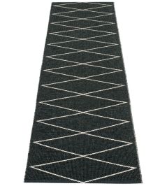 Max Runner Rug by Pappelina Black/Vanilla Max Runner Rug by Pappelina Black/Vanilla