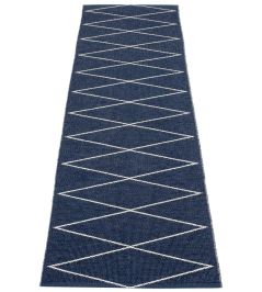 Max Runner Rug by Pappelina Dark Blue/Vanilla Max Runner Rug by Pappelina Dark Blue/Vanilla