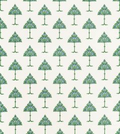 May Tree Fabric by Thibaut Blue and Green May Tree Fabric by Thibaut Blue and Green