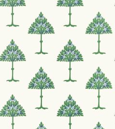 May Tree Wallpaper by Thibaut Blue and Green May Tree Wallpaper by Thibaut Blue and Green
