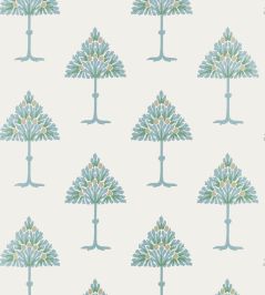May Tree Wallpaper by Thibaut Spa Blue May Tree Wallpaper by Thibaut Spa Blue