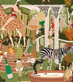 Mayhem Mansion Wallpaper by Brand McKenzie Vintage Olive Mayhem Mansion Wallpaper by Brand McKenzie Vintage Olive