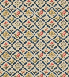 May's Coverlet Fabric by Morris & Co Indigo/Rose May's Coverlet Fabric by Morris & Co Indigo/Rose