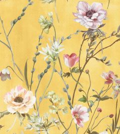Maytime Wallpaper by Woodchip & Magnolia Sunny Yellow Maytime Wallpaper by Woodchip & Magnolia Sunny Yellow