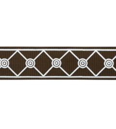 MDS Embroidered Lattice Borber Trimming by Samuel & Sons Chocolate MDS Embroidered Lattice Borber Trimming by Samuel & Sons Chocolate