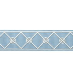 MDS Embroidered Lattice Borber Trimming by Samuel & Sons Sky MDS Embroidered Lattice Borber Trimming by Samuel & Sons Sky