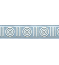 MDS Embroidered Rosette Border Trimming by Samuel & Sons Sky MDS Embroidered Rosette Border Trimming by Samuel & Sons Sky