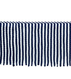 MDS Stripe Bullion Fringe 21cm Trimming by Samuel & Sons Sapphire MDS Stripe Bullion Fringe 21cm Trimming by Samuel & Sons Sapphire