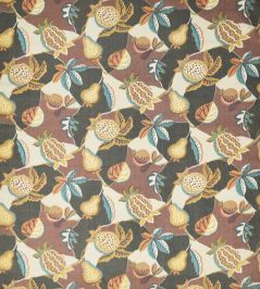 Melagrana Fabric by Osborne & Little Charcoal/Terracotta Melagrana Fabric by Osborne & Little Charcoal/Terracotta