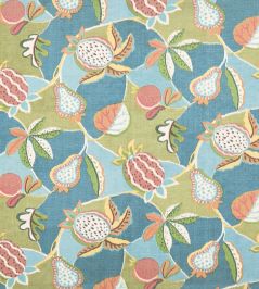 Melagrana Fabric by Osborne & Little Sky/Leaf Melagrana Fabric by Osborne & Little Sky/Leaf
