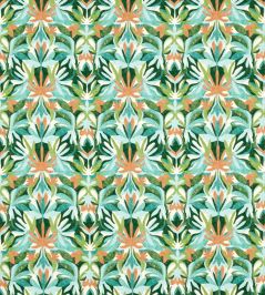 Melora Outdoor Fabric by Harlequin Fig Leaf/Paprika/Azul Melora Outdoor Fabric by Harlequin Fig Leaf/Paprika/Azul
