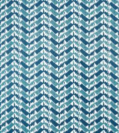 Melrose Check Fabric by Thibaut Navy and Peacock Melrose Check Fabric by Thibaut Navy and Peacock