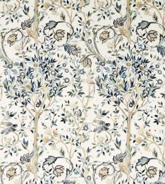 Melsetter Wide Width Fabric by Morris & Co Indigo/Sage Melsetter Wide Width Fabric by Morris & Co Indigo/Sage
