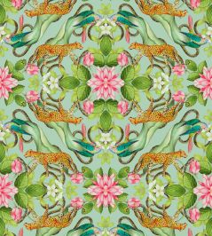 Menagerie Wallpaper by Clarke & Clarke Aqua Menagerie Wallpaper by Clarke & Clarke Aqua