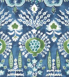 Mendoza Suzani Wallpaper by Thibaut Blue and Green on Navy Mendoza Suzani Wallpaper by Thibaut Blue and Green on Navy