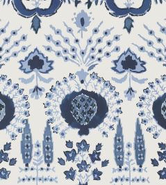 Mendoza Suzani Wallpaper by Thibaut Blue and White Mendoza Suzani Wallpaper by Thibaut Blue and White