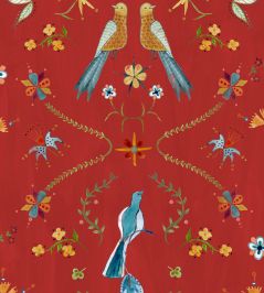 Metaphoric Birds Wallpaper by Coordonne Red Metaphoric Birds Wallpaper by Coordonne Red