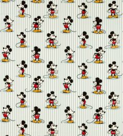 Mickey Stripe Fabric by Sanderson Sea Salt Mickey Stripe Fabric by Sanderson Sea Salt