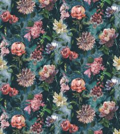 Midi Botanic Fabric by Arley House Aqua Midi Botanic Fabric by Arley House Aqua