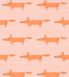 Midi Fox Wallpaper by Scion Milkshake / Rose Midi Fox Wallpaper by Scion Milkshake / Rose
