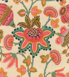 Midsummer Floral Fabric by MINDTHEGAP Taupe Pink Midsummer Floral Fabric by MINDTHEGAP Taupe Pink