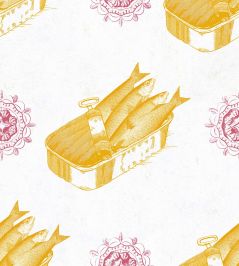 Sardines Wallpaper by MINDTHEGAP Yellow Sardines Wallpaper by MINDTHEGAP Yellow