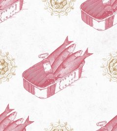 Sardines Wallpaper by MINDTHEGAP Red Sardines Wallpaper by MINDTHEGAP Red