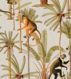 Barbados Wallpaper by MINDTHEGAP Green,Orange,Taupe Barbados Wallpaper by MINDTHEGAP Green,Orange,Taupe
