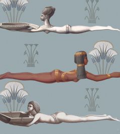 Egyptum Wallpaper by MINDTHEGAP Blue Egyptum Wallpaper by MINDTHEGAP Blue