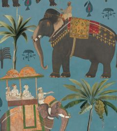 The Procession Wallpaper by MINDTHEGAP Blue The Procession Wallpaper by MINDTHEGAP Blue
