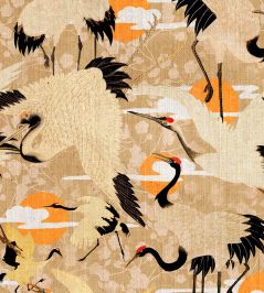Birds Of Happiness Wallpaper by MINDTHEGAP Black, Orange, Taupe Birds Of Happiness Wallpaper by MINDTHEGAP Black, Orange, Taupe