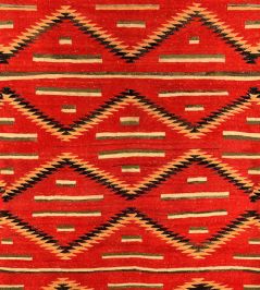 Eye Dazzler Navajo Fabric by MINDTHEGAP Red Eye Dazzler Navajo Fabric by MINDTHEGAP Red