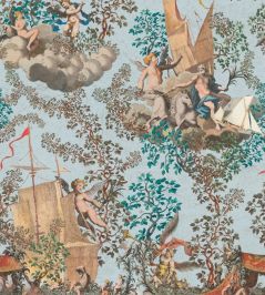 Journey To Eden Fabric by MINDTHEGAP Blue Journey To Eden Fabric by MINDTHEGAP Blue