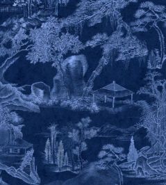 Asian Scenery Wallpaper by MINDTHEGAP Indigo Asian Scenery Wallpaper by MINDTHEGAP Indigo