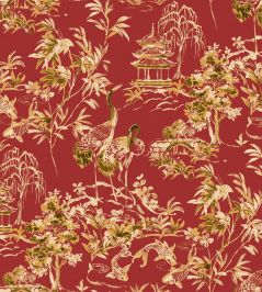 Ming Pagoda Wallpaper by Coordonne Ruby Ming Pagoda Wallpaper by Coordonne Ruby