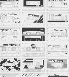 C60 Wallpaper by Mini Moderns Snow C60 Wallpaper by Mini Moderns Snow