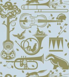 Pet Sounds Wallpaper by Mini Moderns Powder Blue Pet Sounds Wallpaper by Mini Moderns Powder Blue