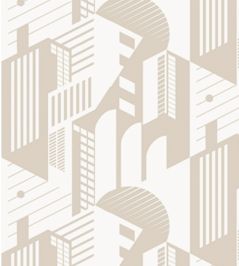 Bauhaus Wallpaper by Mini Moderns Stone Bauhaus Wallpaper by Mini Moderns Stone