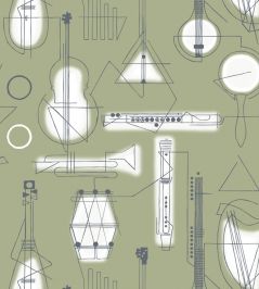 Concert Wallpaper by Mini Moderns British Lichen Concert Wallpaper by Mini Moderns British Lichen
