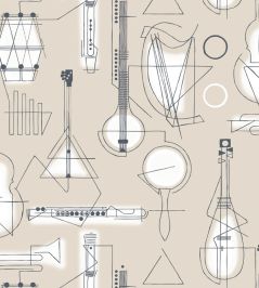 Concert Wallpaper by Mini Moderns Stone Concert Wallpaper by Mini Moderns Stone