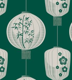 Lucky Lantern Wallpaper by Mini Moderns Douglas Fir Lucky Lantern Wallpaper by Mini Moderns Douglas Fir