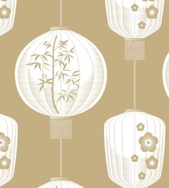 Lucky Lantern Wallpaper by Mini Moderns Seagrass Lucky Lantern Wallpaper by Mini Moderns Seagrass